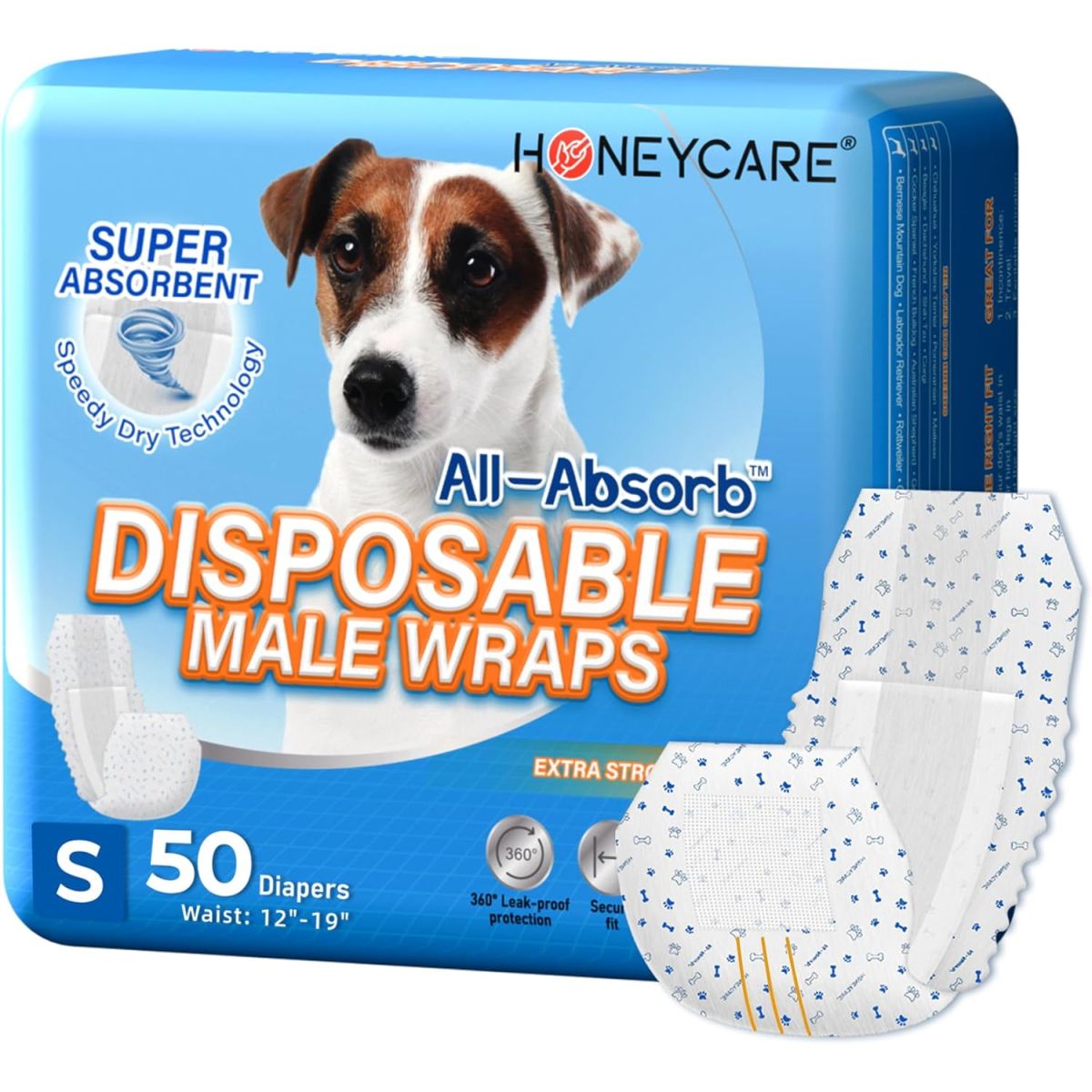 HONEY CARE All-Absorb A26 Male Dog Wrap